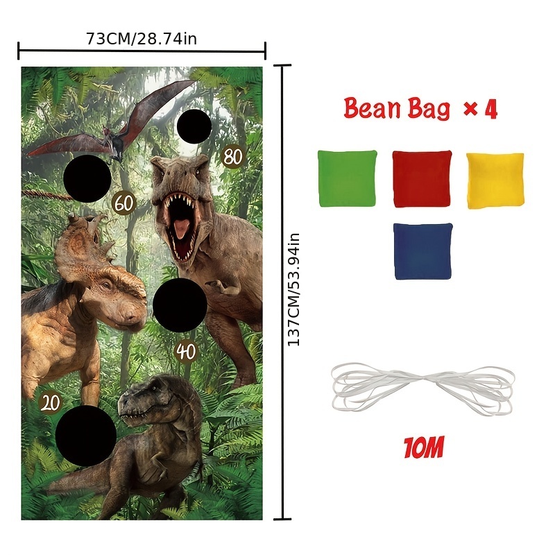 Dinosaur Children Bag Throwing Game Supplies For Birthday Use