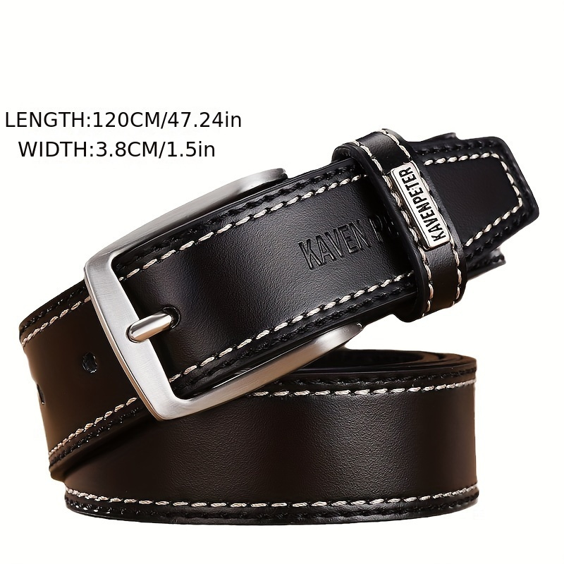 GHJUPTRO Ceinture de travail pour homme en cuir, ceintures à double pointe,  ceintures robustes décontractées pour homme, ceinture décontractée signée,  cadeau de fête, style 3,130 cm : : Mode