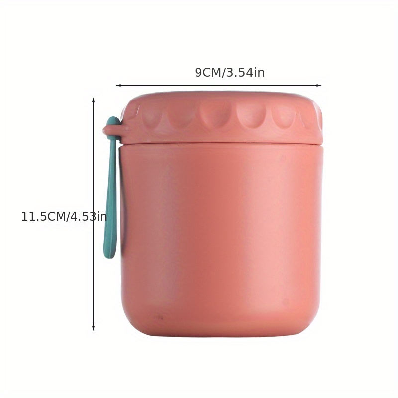 1pc, Insulated Lunch Box, 430ml/14.5oz Stainless Steel Bento Box, Round  Cylindrical Food Container For Soup, Porridge And More, For School Students  An