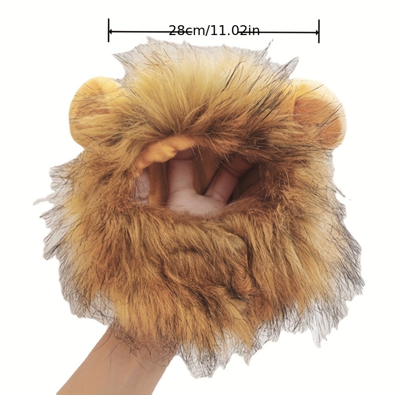 CAT LION CLOTHES HAIR FUNNY Pet MANE WIG Headgear Hat DRESS UP COSTUME G2X8  new.