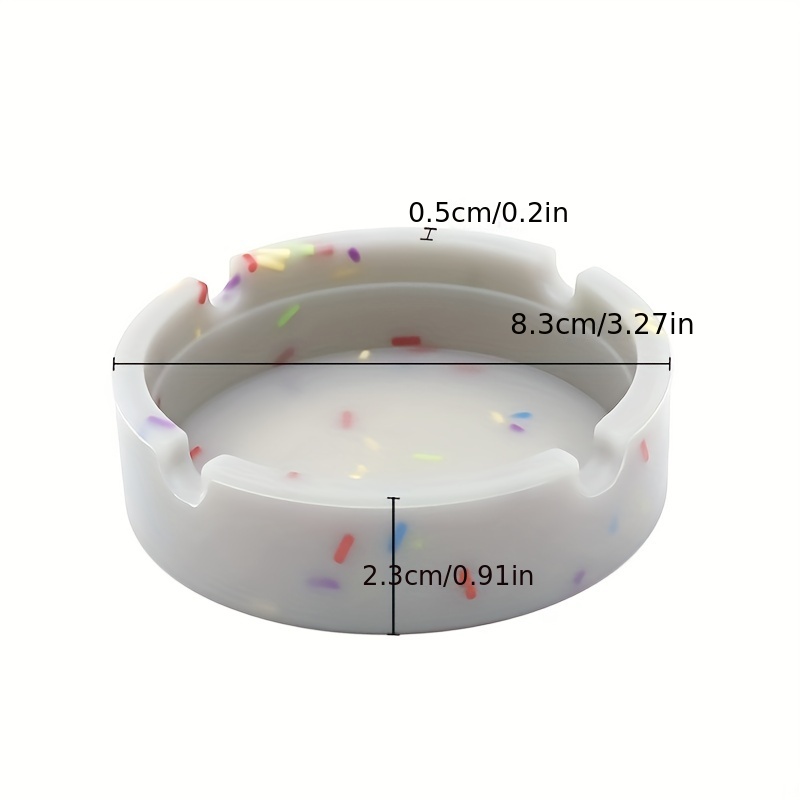 Silicone Ashtray Glow In Dark Durable High Temp Heat Resistant