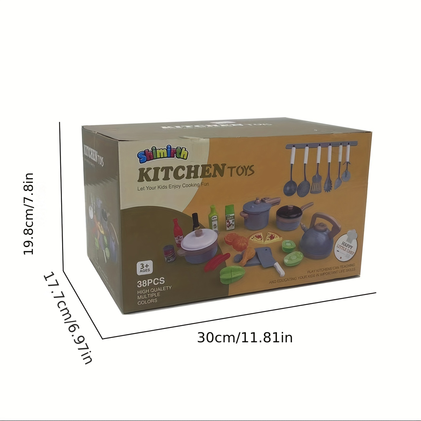 Shimirth Pretend Play Kitchen Accessories Playset, 38Pcs Kids Play