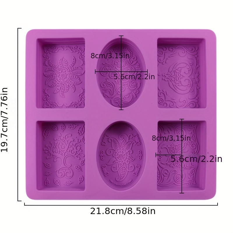 Rectangle Silicone Soap Molds Mixed Patterns Soap Making - Temu