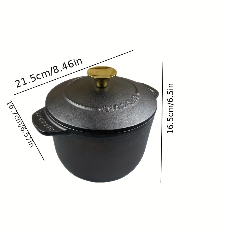 versatile cast iron stew pot non stick no coating dual handle   of soups   details 2