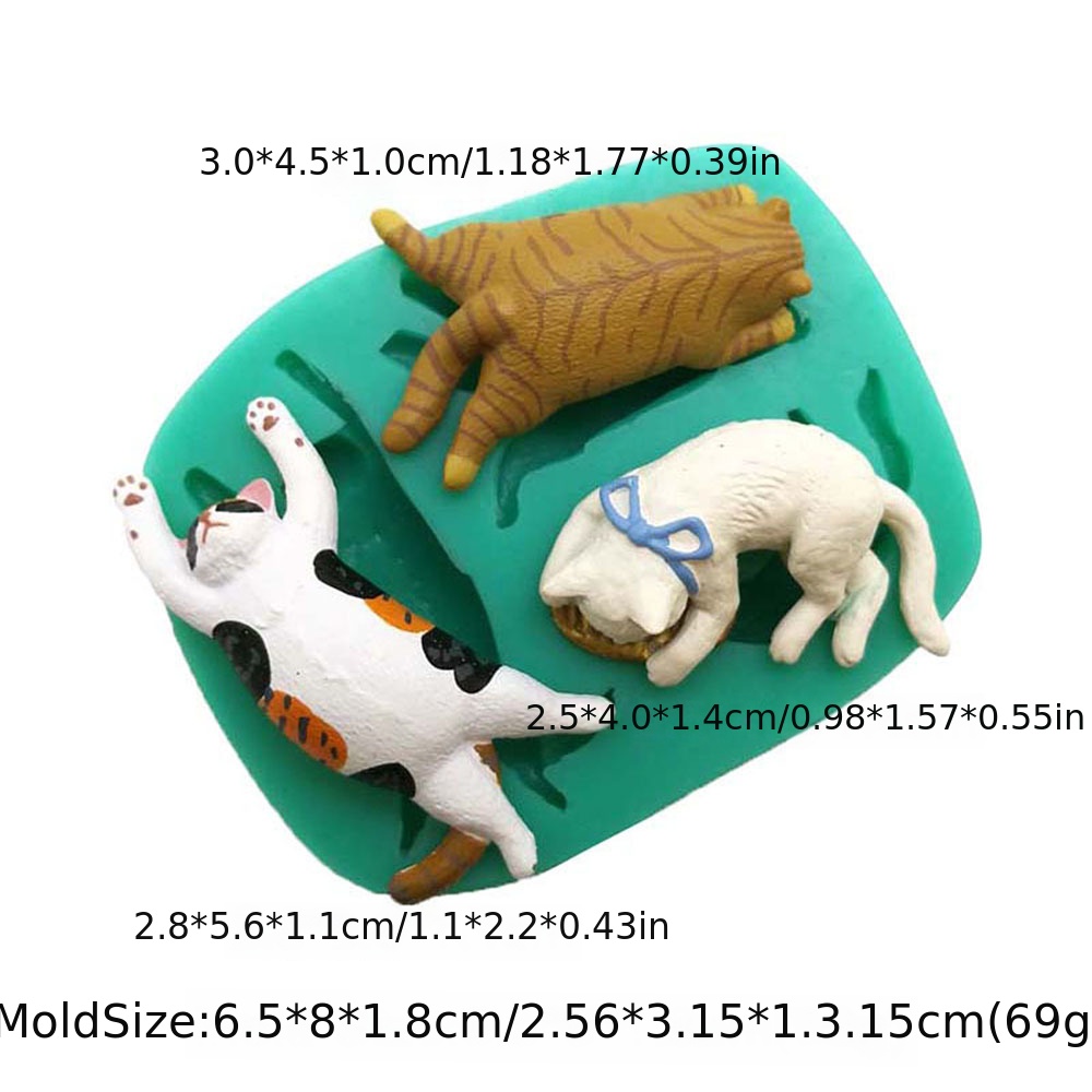 SLEEPING KITTY MOLD, Chocolate Mold, Fondant Mold, Cute Cat Mold, Kitten  Mold, Pet Theme Cake Decoration, Animals Mold, Cat Lover Cake Decor