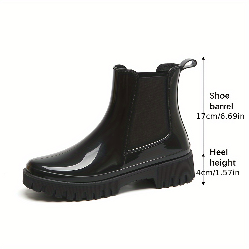 new stylish women's rain boots thick sole - Temu