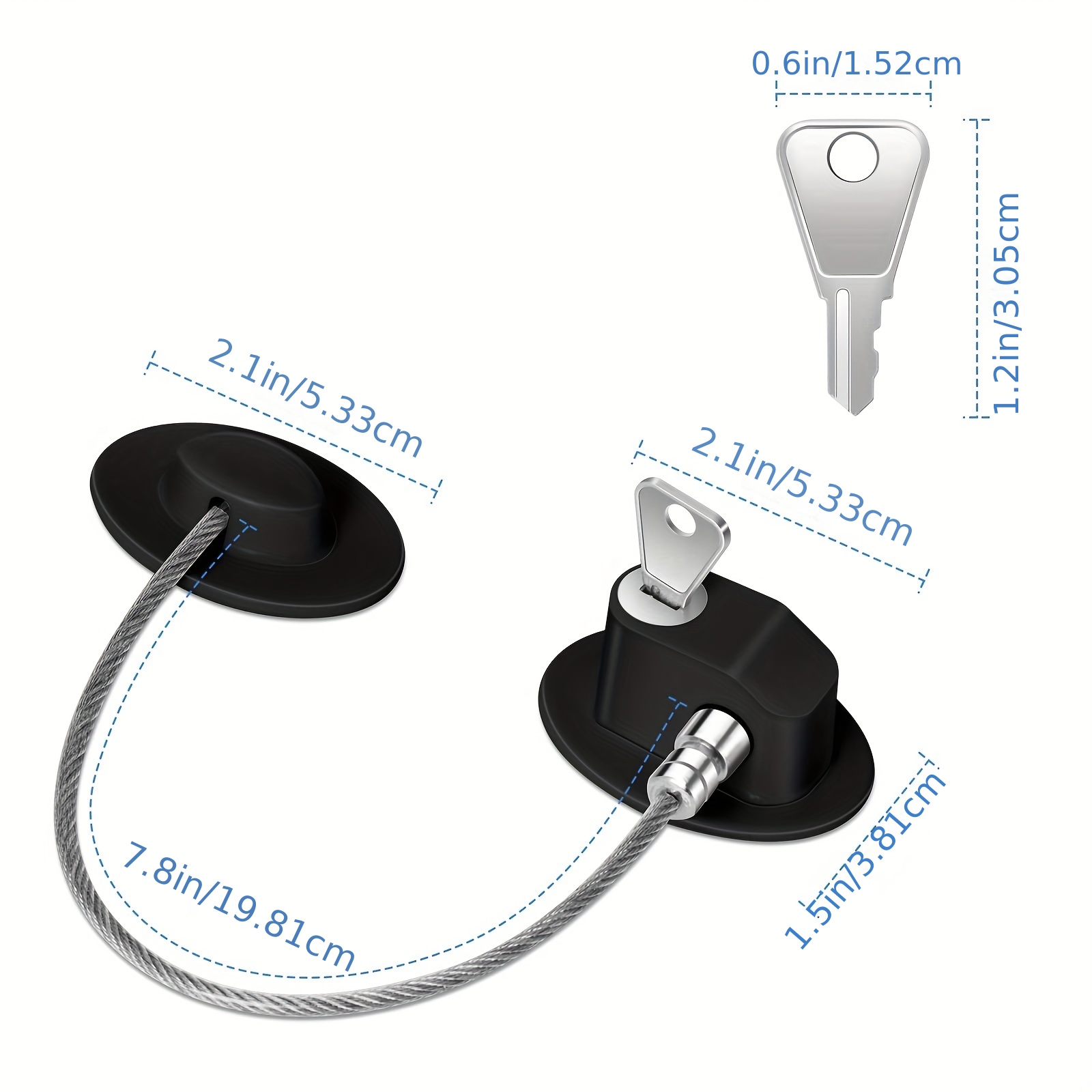 Childproof Refrigerator Lock With Combination For Fridge, Pantry