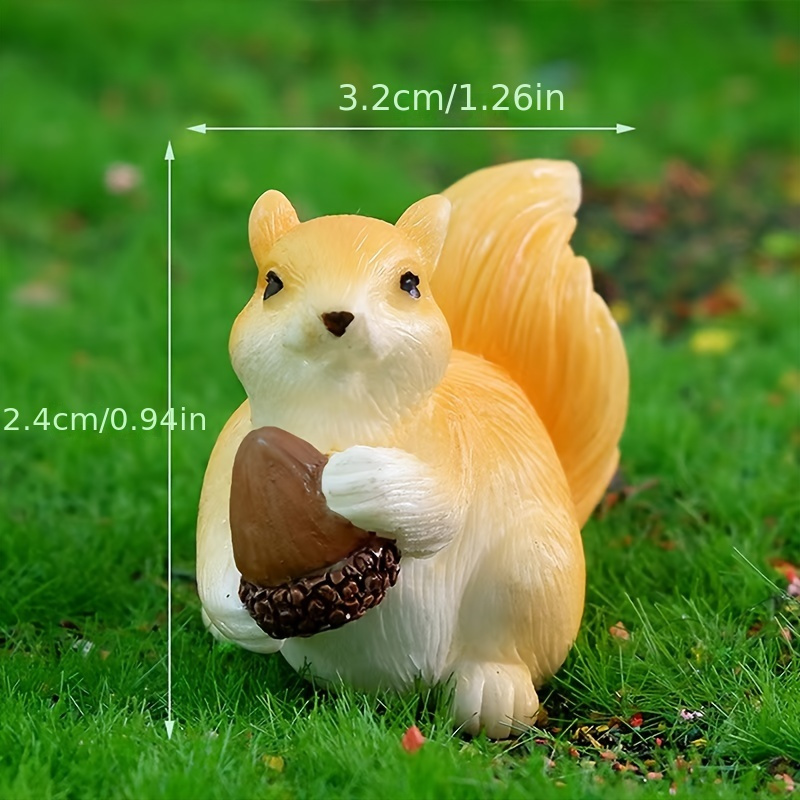 Squirrel, Micro Landscape Resin Crafts, Brazilian Wood Cross-border Potted  Decoration Ornaments, Small Animals, Micro Diy Landscaping - Temu