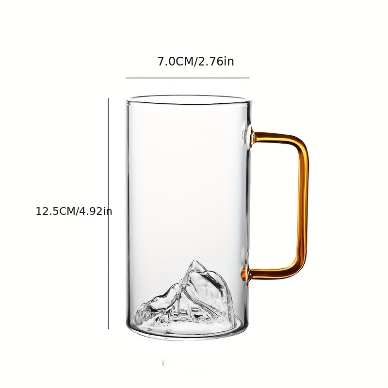 3d Glass Cup Mountain Inside Water Cup High Borosilicate - Temu