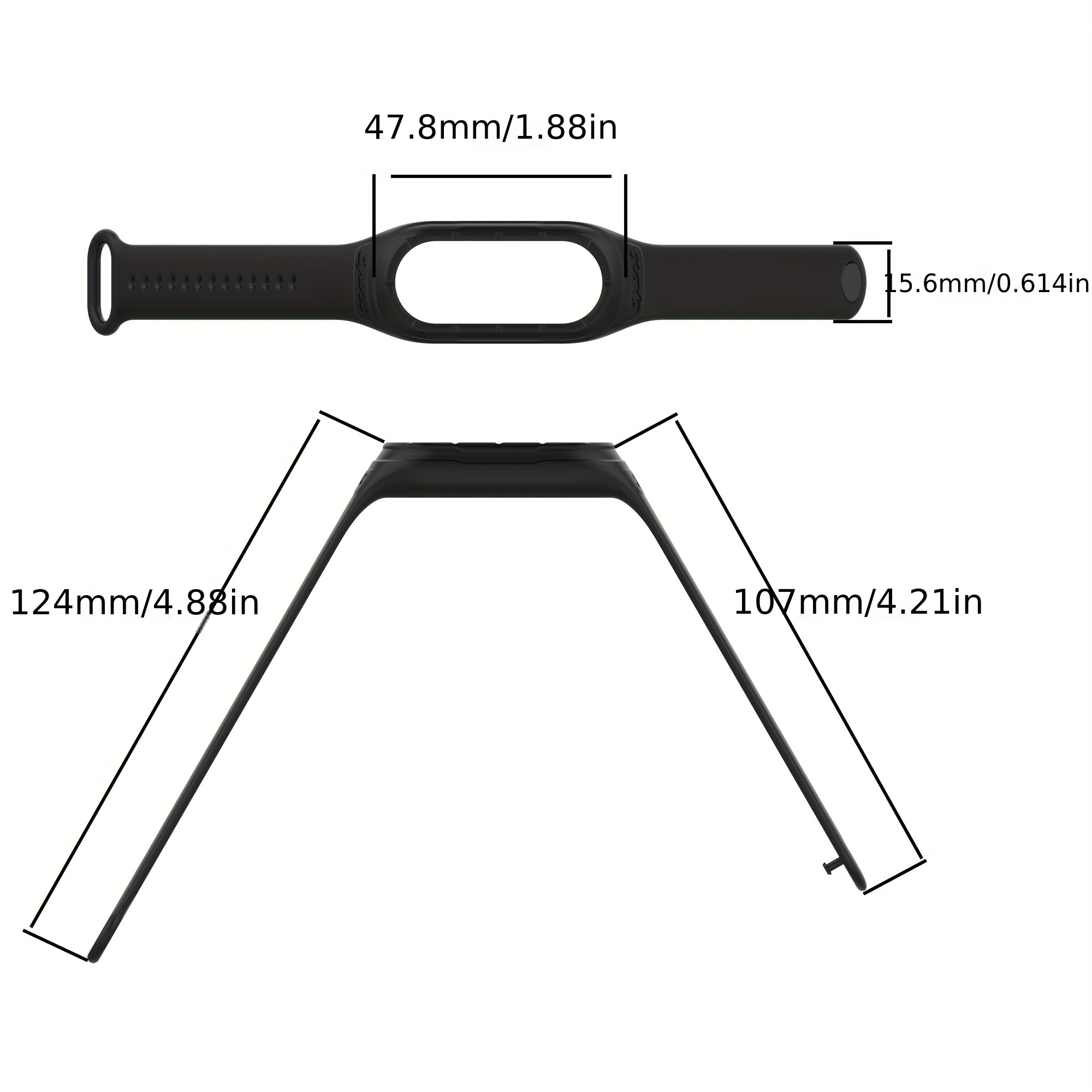 Mi band 2 discount dimensions