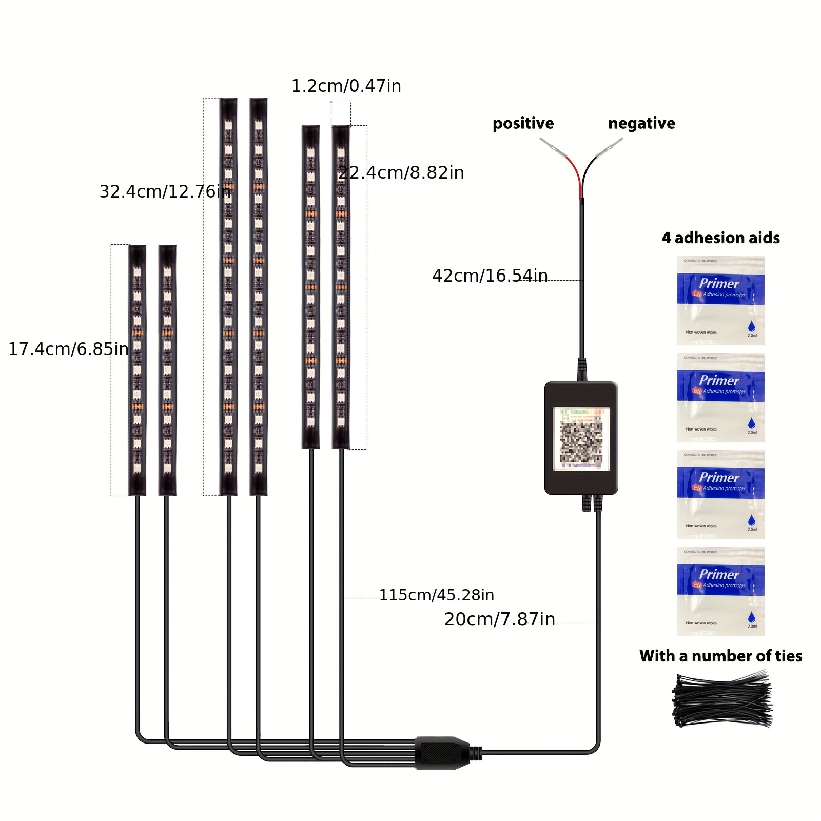 Lot De 6 Kits D'éclairage LED Pour Moto, Bande Lumineuse LED Multicolore  Étanche Pour Moto, Synchronisation De La Musique Et Lumières LED RVB Pour  Motos, 12 V - Temu France