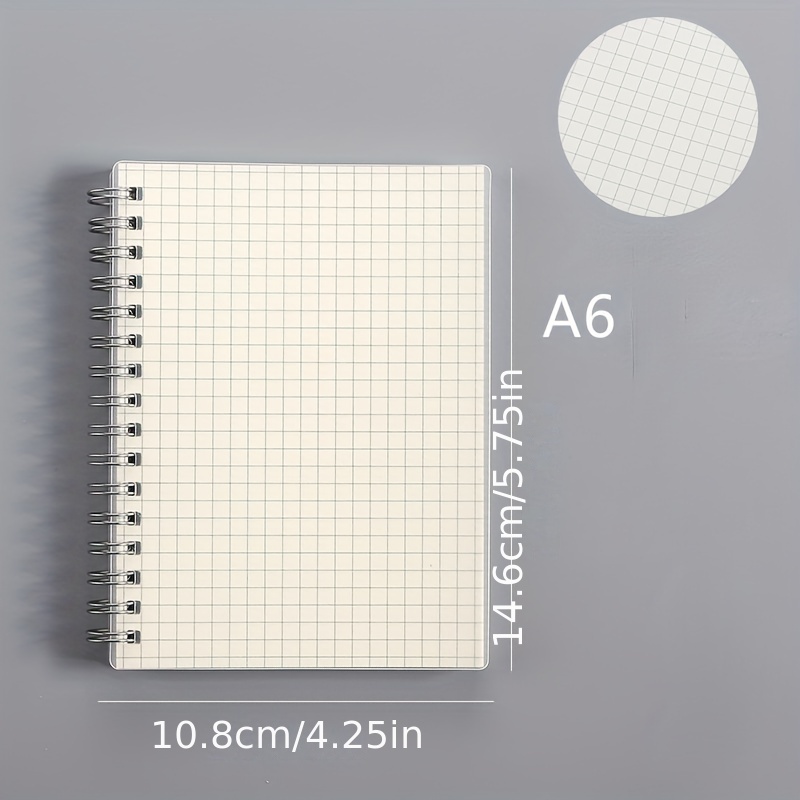 80sheets A6 Creative Coil Notebook Horizontal Line Grid Lattice Blank
