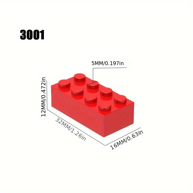 10pcs 2x4 Base Brick Set 3001 for MOC Building Blocks