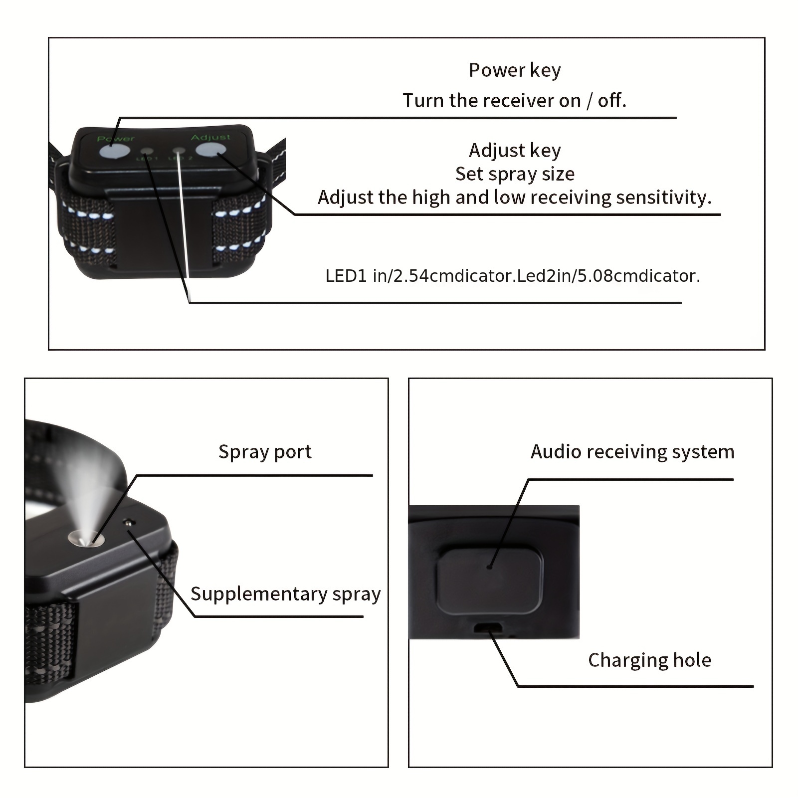 Spray Anti-Barking dog trainer Automatic spray training anti-barking pet spray dog collar supplies