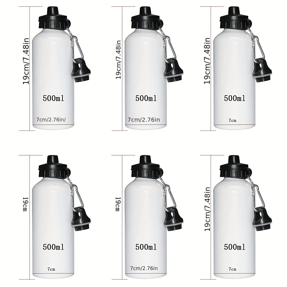 6pcs/Lot 16.91oz Sublimation White Insulated Water Bottles, Aluminum Water  Bottle For Hiking