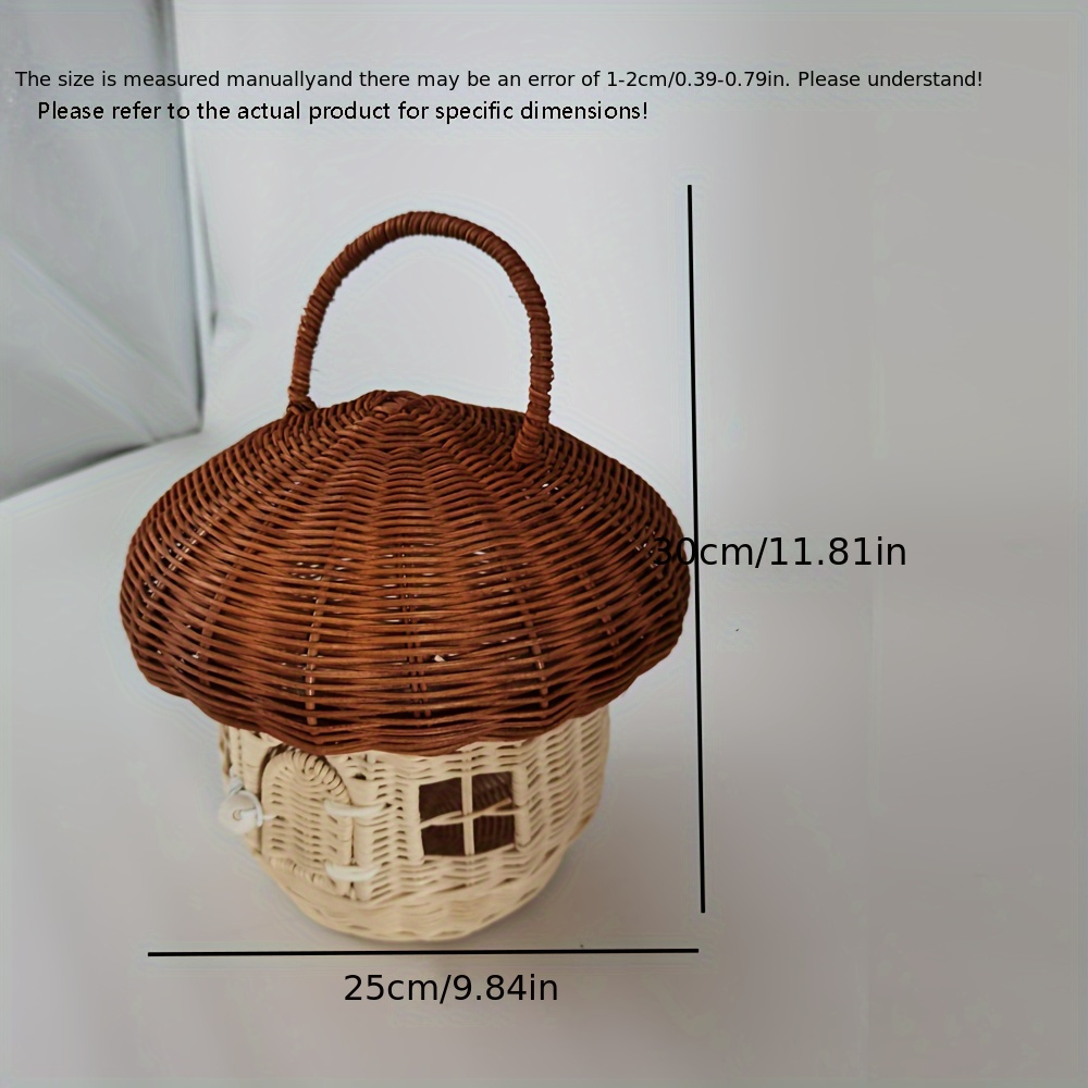 Wholesale Handmade Rattan Woven Mushroom Baskets Decorative - Temu
