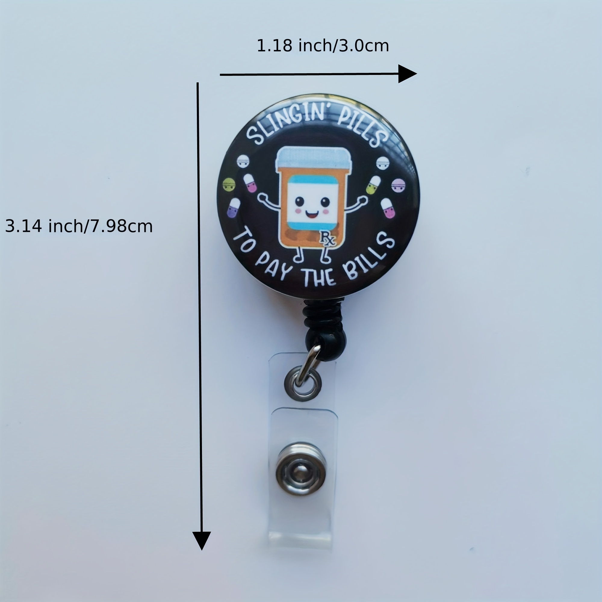 1 Piece Metal Retractable Nurse Badge Reel Clip Badge Holder