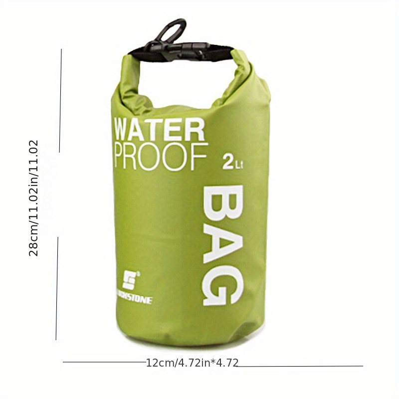 

1pc Solid Color Waterproof Dry Bag, 2l Capacity, Durable Outdoor Storage For Kayaking, Camping, And Adventures