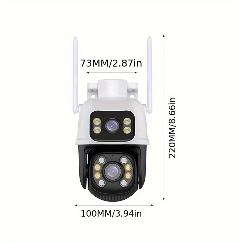 Cámara Seguridad Wifi 8mp Cámara Ip Inalámbrica Doble Lente - Temu Spain