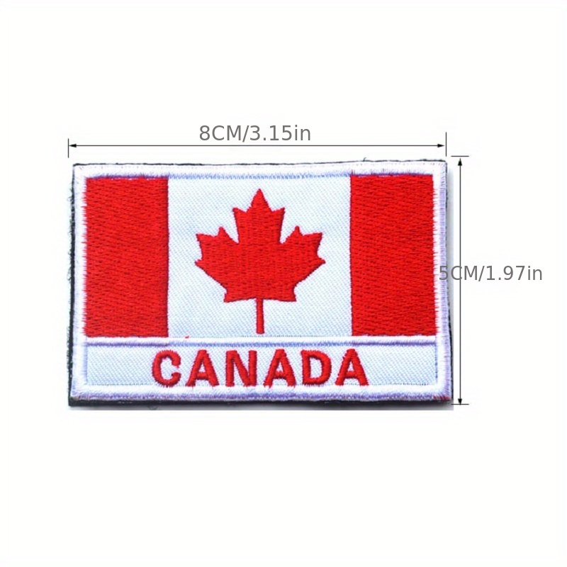 Canada Maple Leaf Flag Embroidered Fabric Patch Love Canada