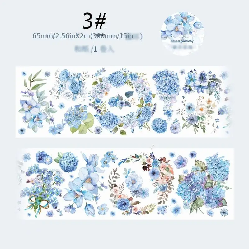 1book/100pcs Flower-edged Decorative Tape Stickers Cartoon Cute Stickers  For Journaling Decor