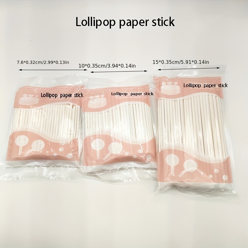 Lollipop Sticks Paper Sticks White Cake Pops Sticks For - Temu United Arab  Emirates