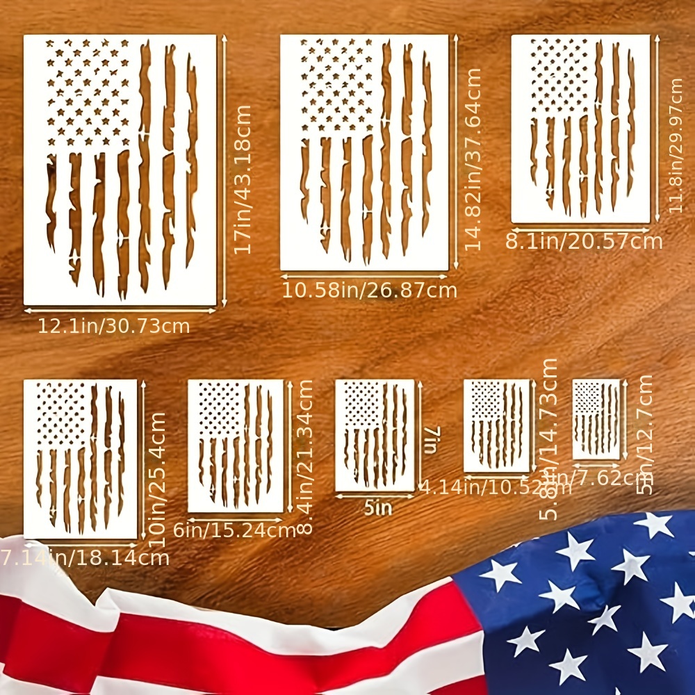 Custom American Flag Stencil Star Stencils for Painting Wood Burning –  Tongjin Technology