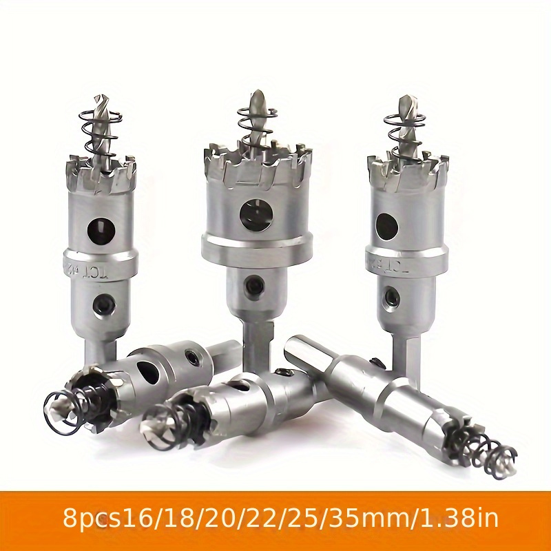 8pcs tct forets à pointe en carbure de tungstène pour métaux durs boîtier en aluminium acier inoxydable, matériau en acier, street-motor-scooters détails 0