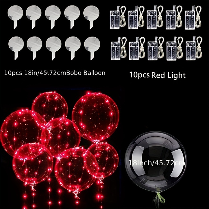 Clearance Sale!!! LED Transparent Balloon String Lights Round Bubble Helium  Balloons Kids Wedding Decoration birthday party 