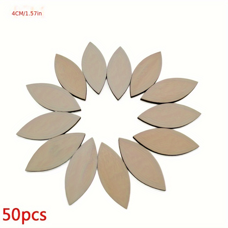 Image of 50pcs Oval Wood Cutouts - Craft Discs For Diy Projects, Wedding & Christmas Ornaments, Gift Tags - Versatile & Paintable Wooden Shapes For Festive Decorations, Wood Crafts, Best For Christmas