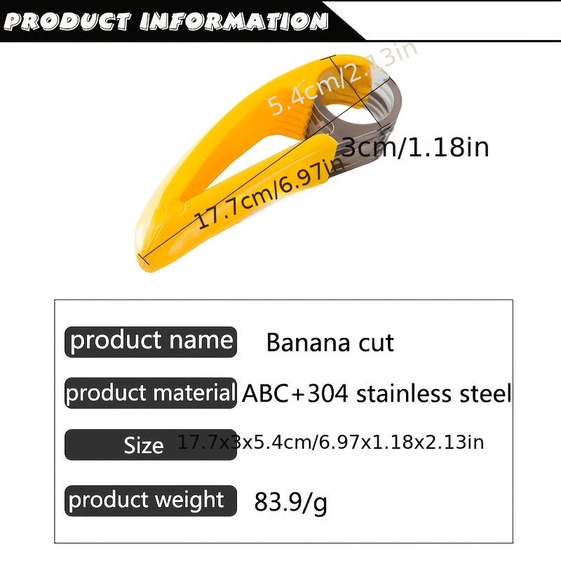 Banana Slicer Fruit Vegetable Sausage Slicer Stainless Steel Kitchen  Accessories