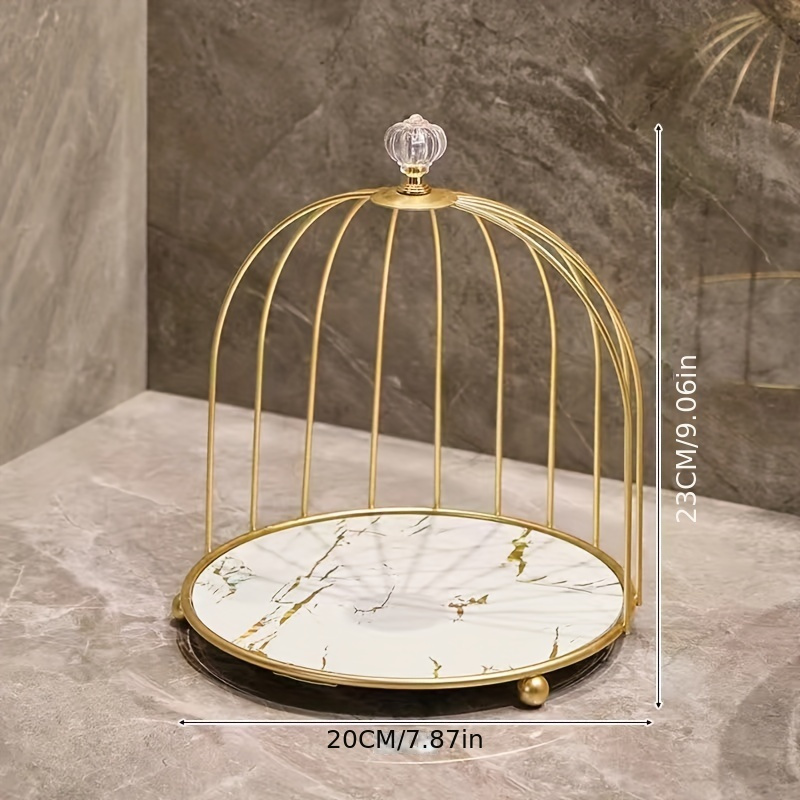 Image of 1pc Large Capacity Bathroom Shelf, For Toilet Tabletop Dressing, Can Put Cosmetics, Skincare Products, Perfume, Toothbrush Rack