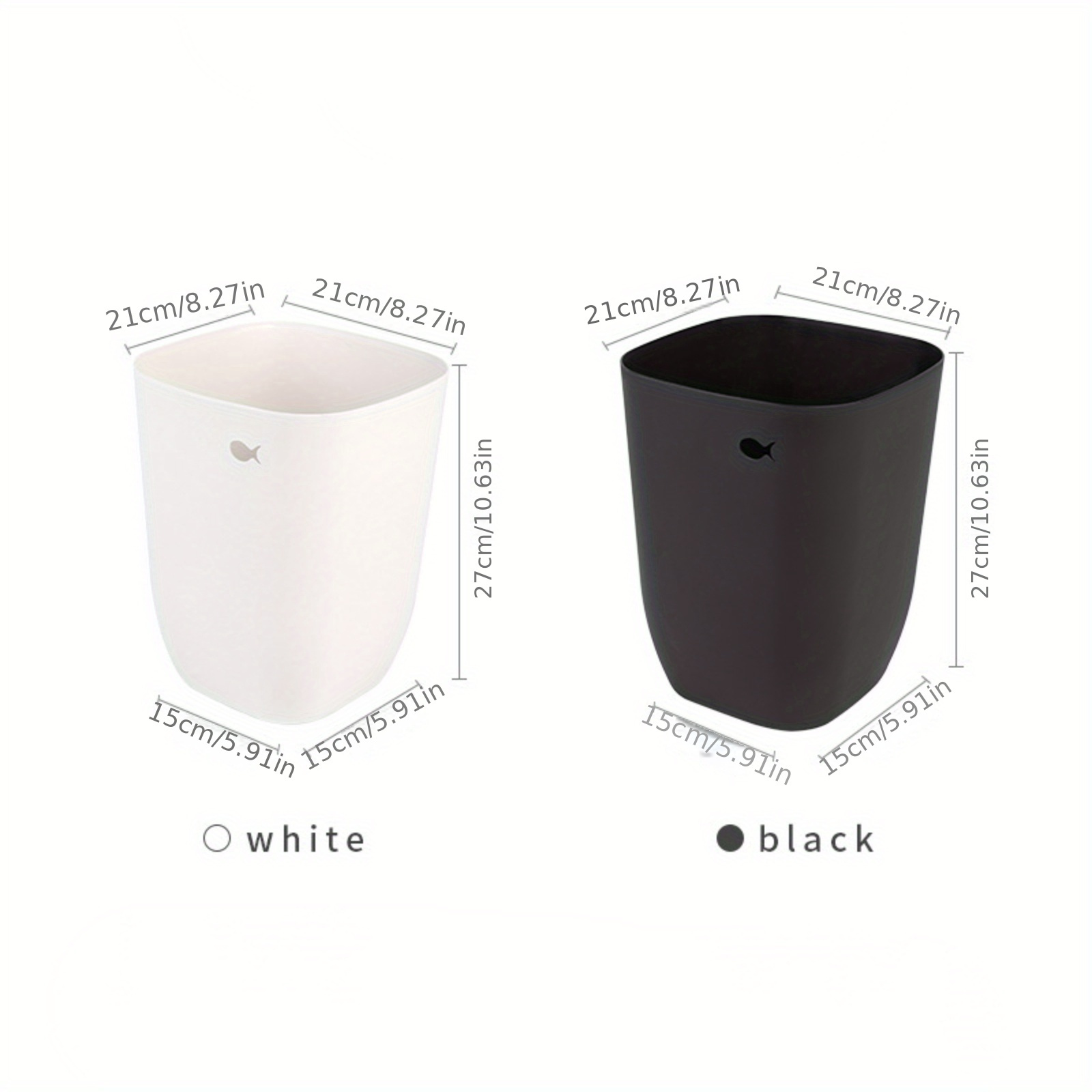 1PC-Large capacity household acrylic garbage canister