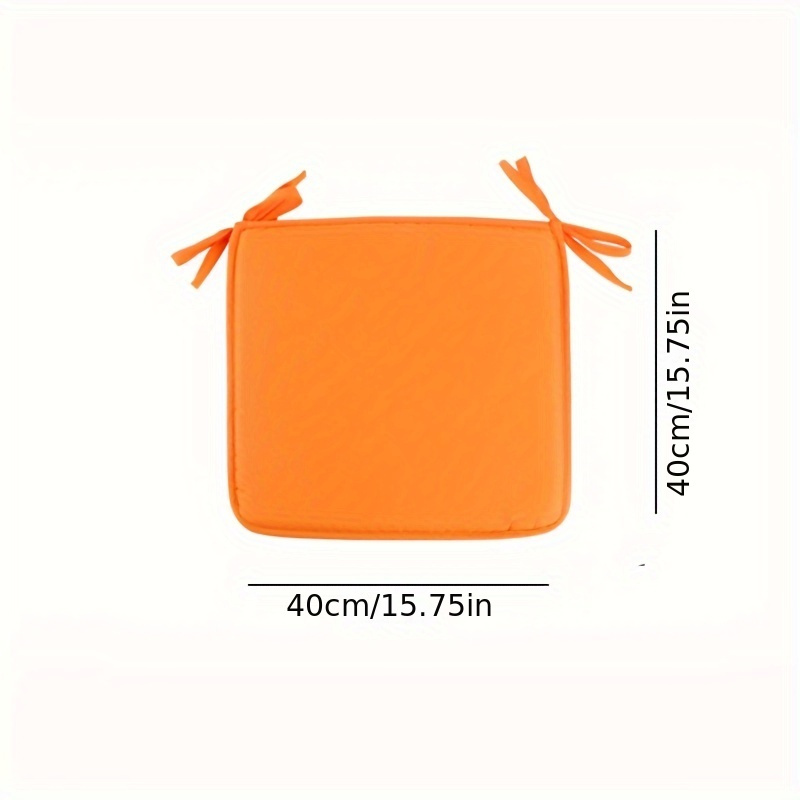 1pc Solid Color Square Chair Cushion, Modern Polyester Seat Pad