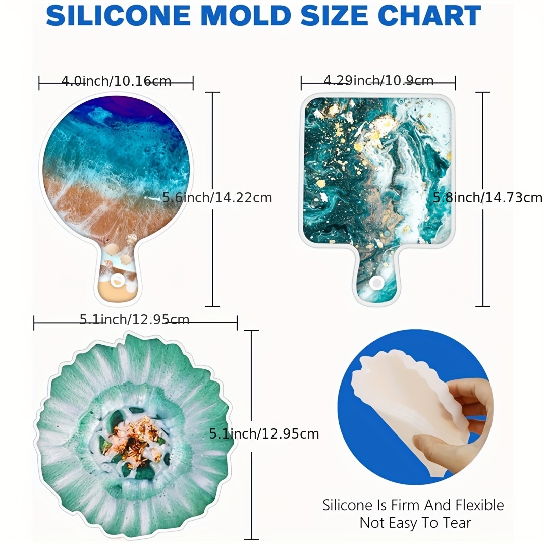 Moule plateau en silicone - Géode - 32 x 18 cm