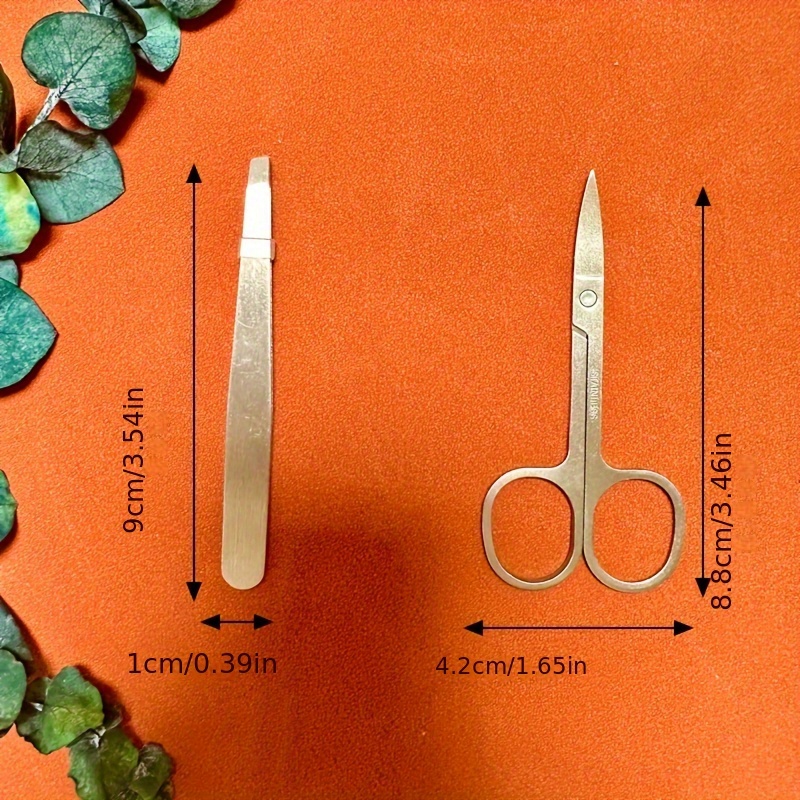 Precision Small Scissors with Leather Case - Ideal for Crafts, Beauty, and  Travel (2Pcs)