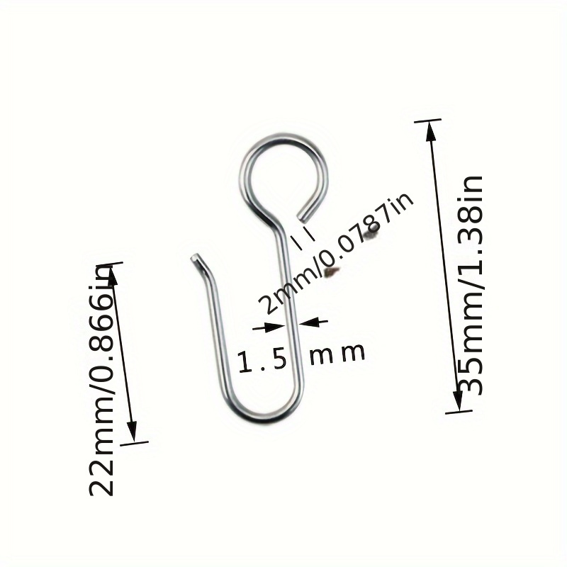 48pcs Ceiling Decoration Ceiling Hooks, Curtain Shower Curtain Card Slots Hooks, Curtain Rail S Hooks, Car Curtain Hooks