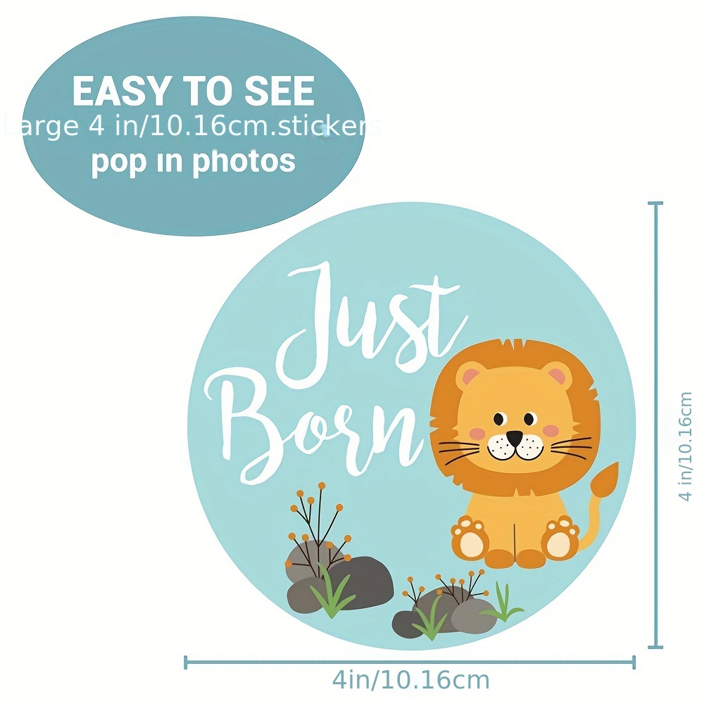 Baby Monthly Stickers Zoo Animals Baby Milestone Stickers - Temu
