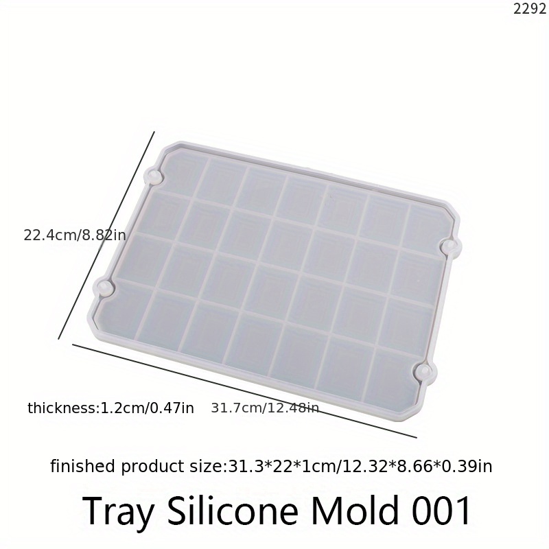 Large Tray Mold Rectangle Silicone Tray Molds For Resin Casting Deep Flat  Tray Resin Mold Silicone With Golden/silvery Handle For Resin Tray Casting  Jewelry Display - Temu Bahrain