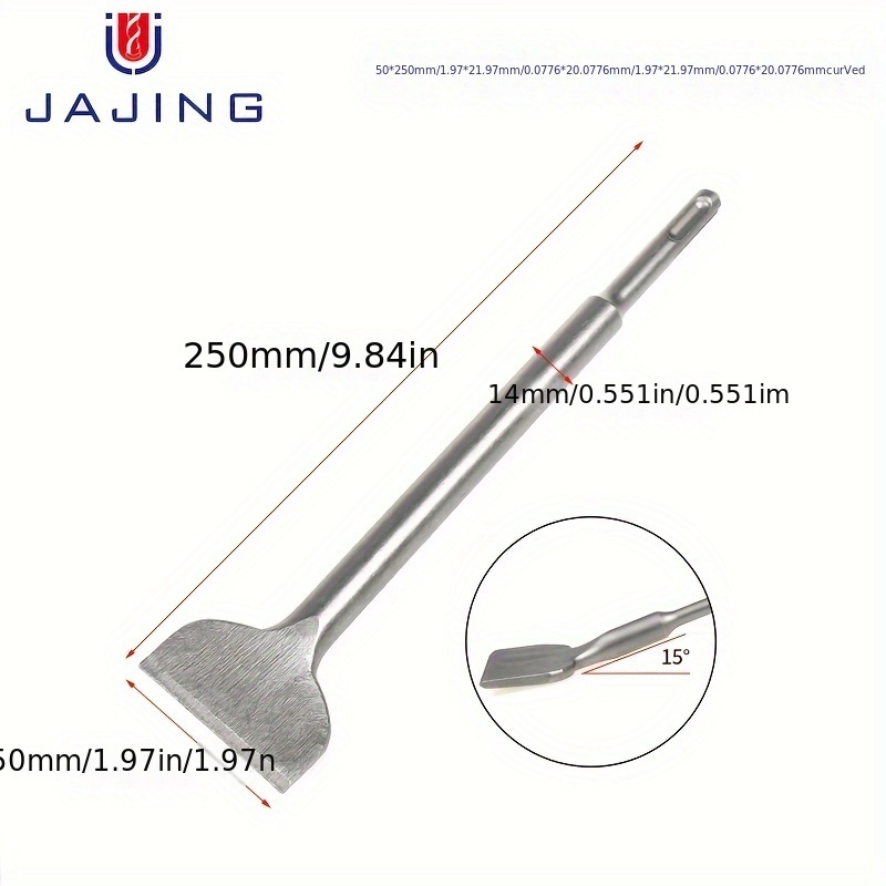 

A 2x10 Inch Length (50x250mm) Ceramic Tile Removal Chisel Sds Plus Scraper Chisel Used For Ceramic Tile Brick Stone Concrete Stone Floor Wall (bent Angle, 2x10 Inch (50x250mm) Bent Head)