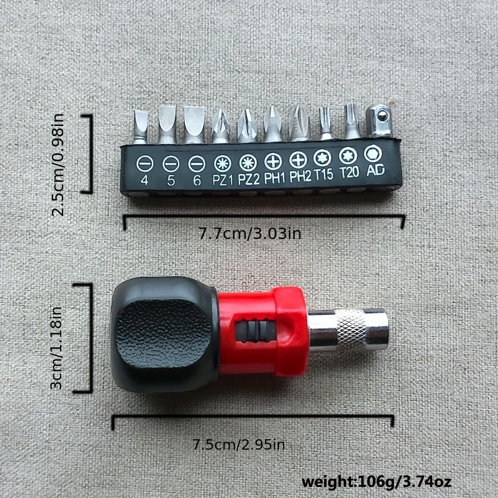 mini multifunction ratchet screwdriver set reversible   steel driver with bit assortment no battery required durable mixed color hand tool kit for household use Product details 1