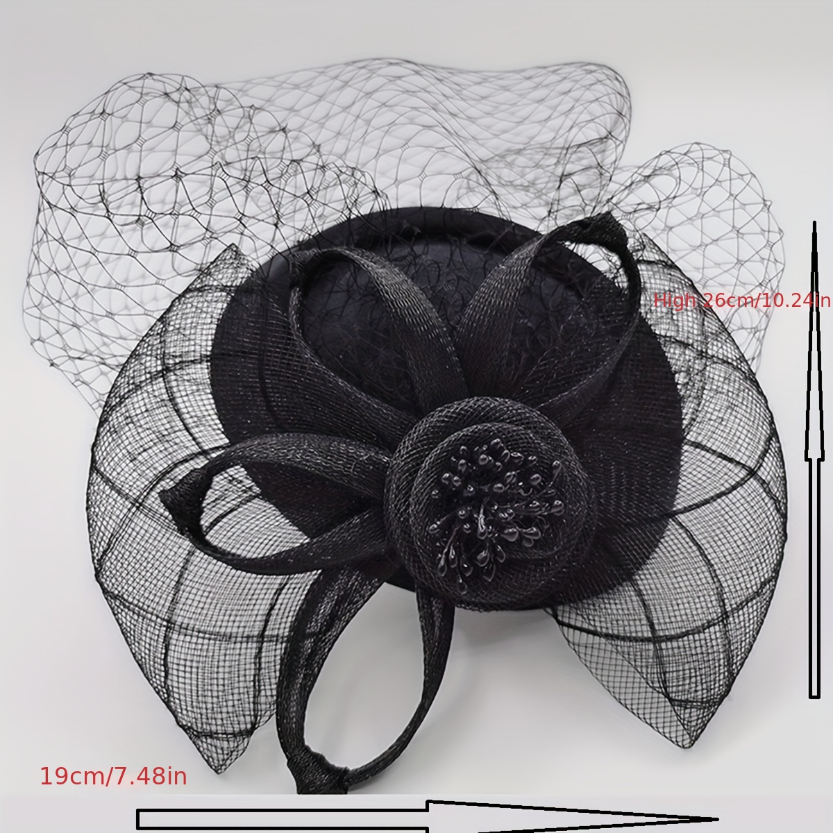  BCDlily Women's Organza Church Derby Hats with Feather Mesh  Veil Headband Bowler Flower Veil Cocktail Wedding Tea Party Hat : Sports &  Outdoors