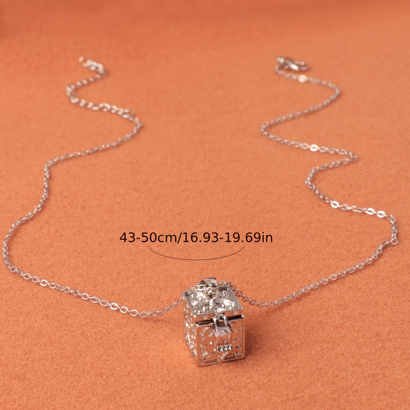 Carved Openable Magic Box Pendant Necklace