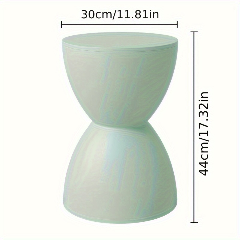 Modern Nordic-style Plastic Stool - Versatile Round Side Table, Corner Accent, Shoe Changing Bench For Entryway, Dressing Stool For Living Room - No