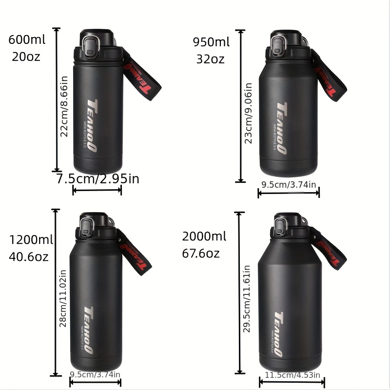 316 Stainless Steel Insulated Jug Water Bottle With Straw - Temu