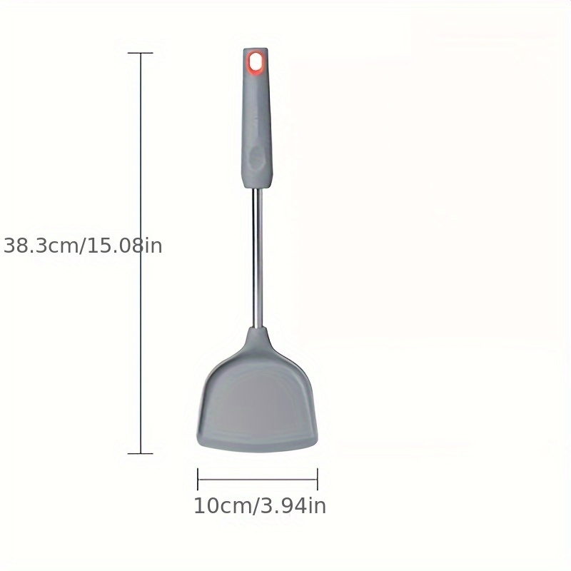 High Temperature Resistant Silicone Spatula Non-stick Surface Special  Cooking Spatula Cooking Food Level Household Spatula Kitchen Cooking Full  Shovel Black Red Green Cooking Spatula Kitchen Utensils - Temu