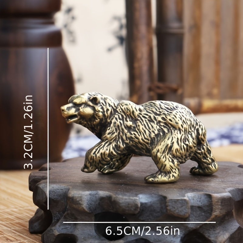 Brass Animal Figurines,Vintage Brass Polar Bear Figurines Miniatures  Desktop Ornament Home Decorations Small Animal Statue : : Home