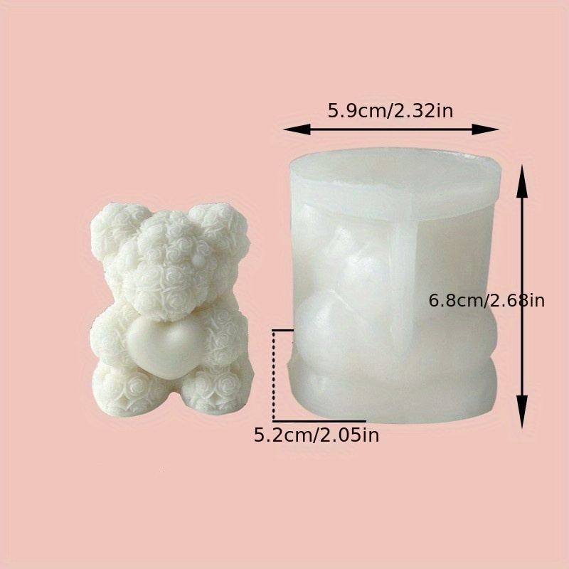 3D silicone mold Bear for soap, candles, gypsum, chocolate