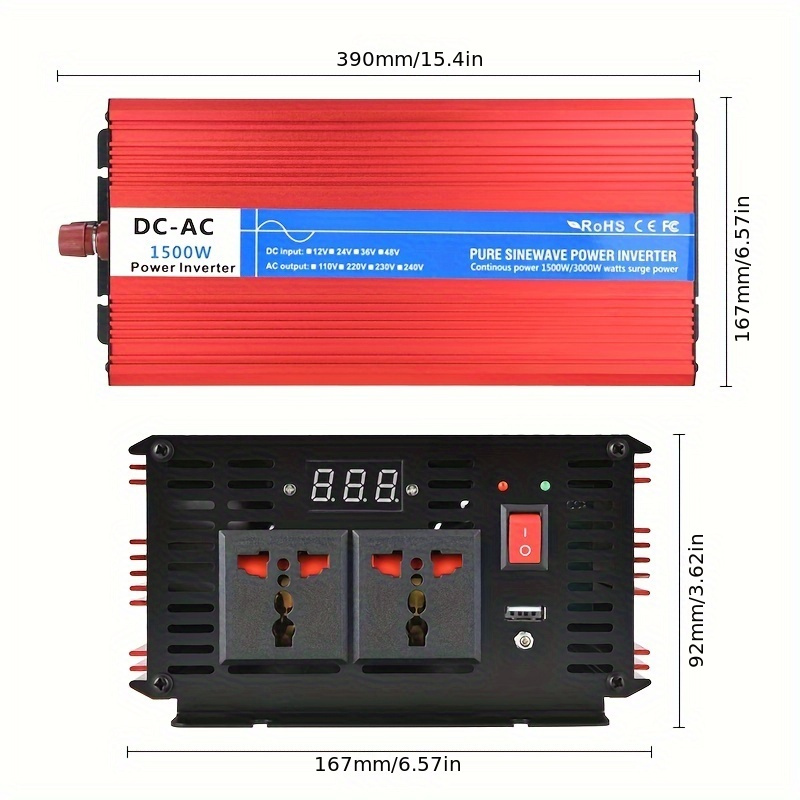 12v 1500w Inverter, 12v to 120v/230v Power Inverter