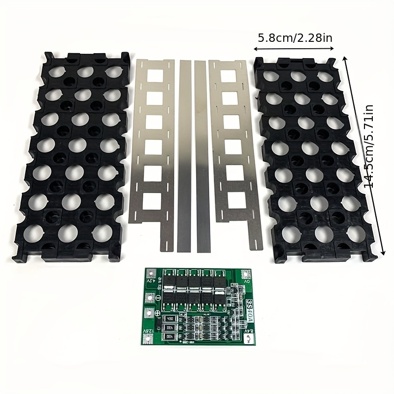 TEMU Diy Assembly Storage Rack For Of 21 Groups Of Lithium Batteries, Storage For 18650 Lithium Batteries, 12v Lithium Battery Bms System, Portable